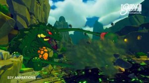 Baby Godzilla, Kong, Mothra vs. Biollante – Animation 7