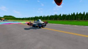 Трансформация Rainbow Pit в Big & Small McQueen FireTruck & Mater против Pixar C