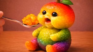 Сочные фруктовые малыши наслаждаются фруктами🍼🍉 Невероятно милое ASMR-видео