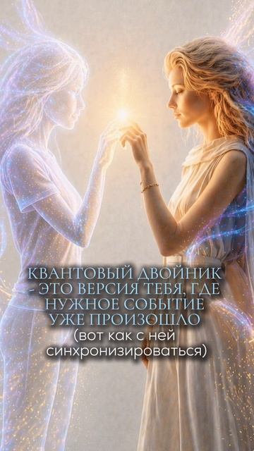 Квантовый двойник — это версия тебя, где нужное событие уже произошло (вот как синхронизироваться)