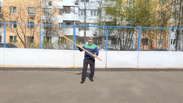 Упражнения с бревном из бука (длина 200 см, вес 2.5 кг, диаметр 5 см)-17