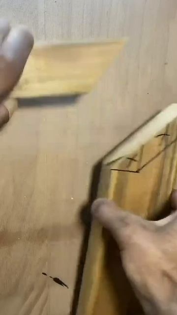 Угловое соединение деталей разной ширины