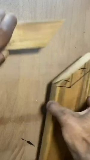 Угловое соединение деталей разной ширины