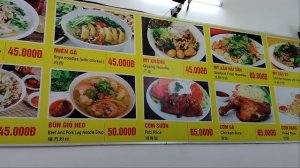 Меню в одной из кафешек Дананга!