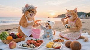 Рыжий котенок встречает бабушку 💕 Яркие Мультики для детей. Детские мультики смотреть
