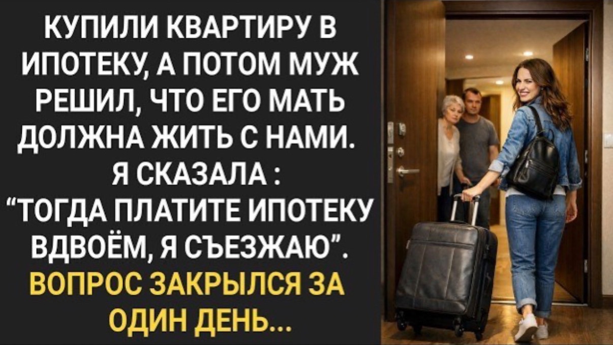Купили квартиру в ипотеку, а потом муж решил, что его мать должна жить с нами!