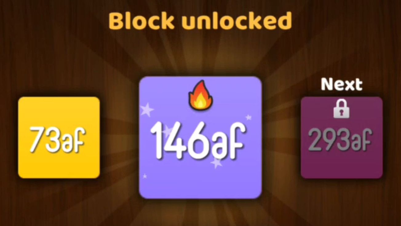 NumBlocks (36af → 73af → 146af)