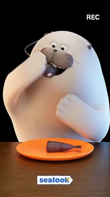 ASMR Fish Mukbang from Foodie Seal 🐟 #shorts