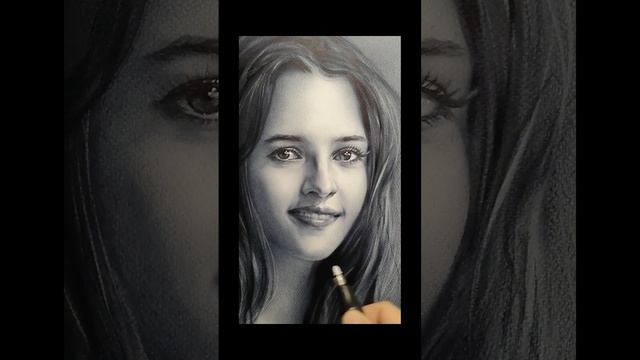 #Сухая Кисть,, портрет сухой кистью . Качество лучшее.