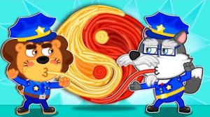 Маша и Леопольд. Спагетти инь-ян Соревнование - Мультик для детей - Lion Family на русском