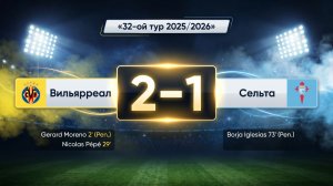 ГОЛЫ ВИЛЬЯРРЕАЛ- СЕЛЬТА // 32-ОЙ ТУР ЛА ЛИГА 25/26
