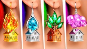 Четыре стихии построили крошечный домик! Девушка огонь, вода, воздух и земля в реальной жизни