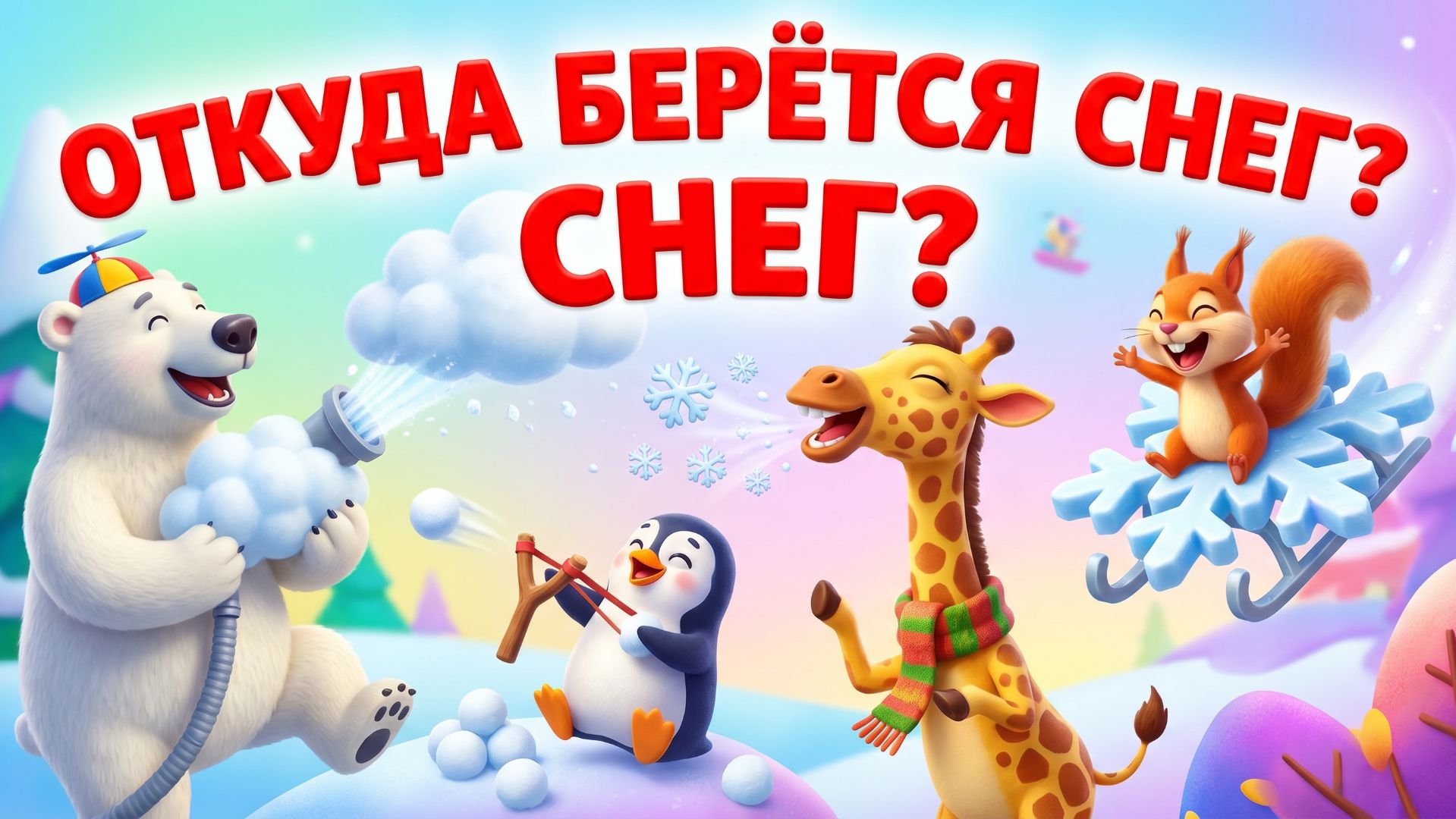 Откуда берётся снег ❄️ Как образуются снежинки | Простое объяснение для детей