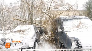 Стихия повредила автомобили