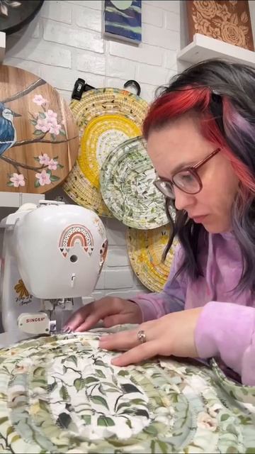 Коврик из полосок ткани