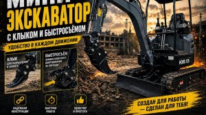 Быстросъем для мини экскаватора.