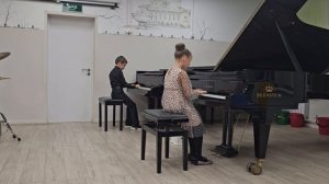 К. Вебер «Вальс» из оперы «Волшебный стрелок», исполняют Магиева Вера и Магиев Егор.