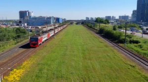 Вид с Дунайского путепровода: стук колес на летнее Купчино 3 часа