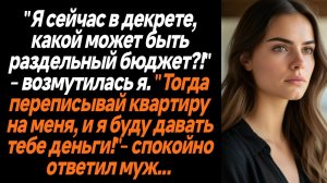 Жизненные истории/Я в декрете, какой может быть раздельный бюджет