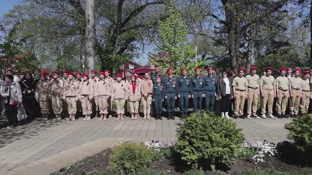 Участники траурного мероприятия  собрались 26 апреля в Сквере Героев-Чернобыльцев