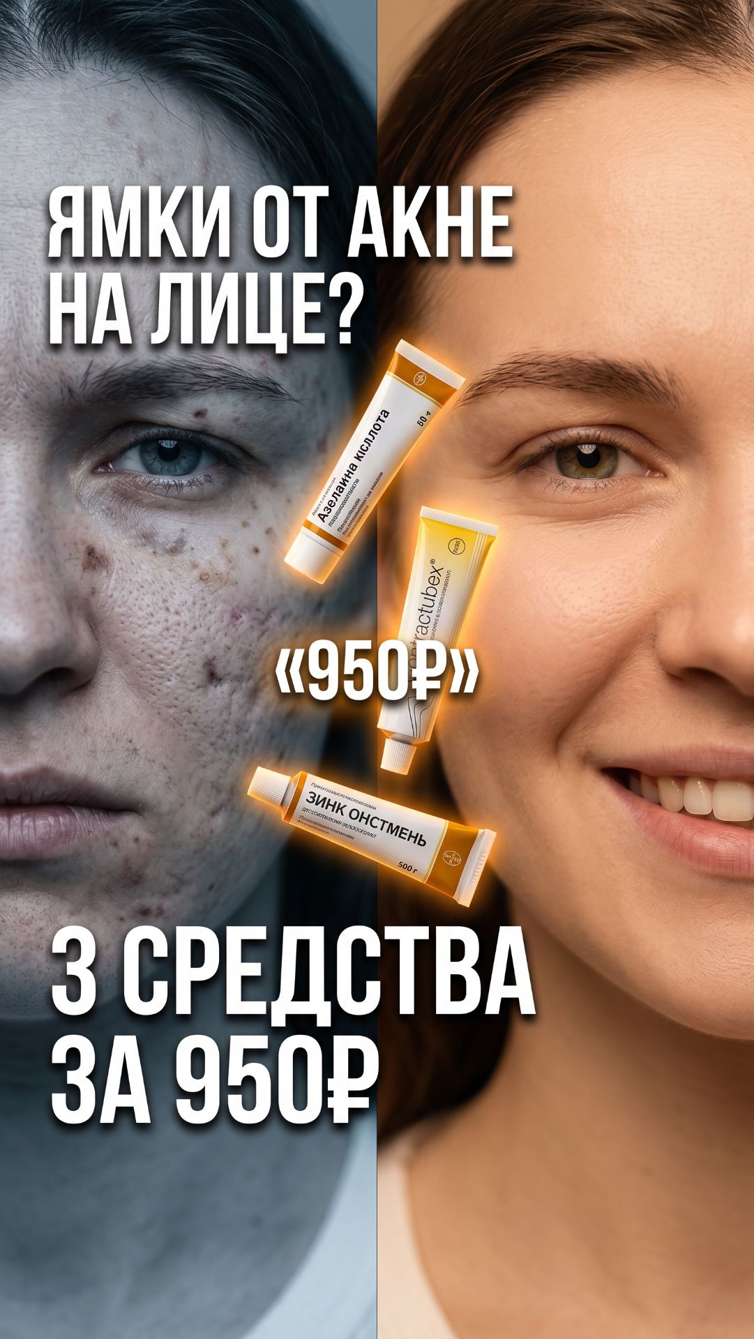 Ямки от акне — три аптечных средства за 950 рублей! 😮