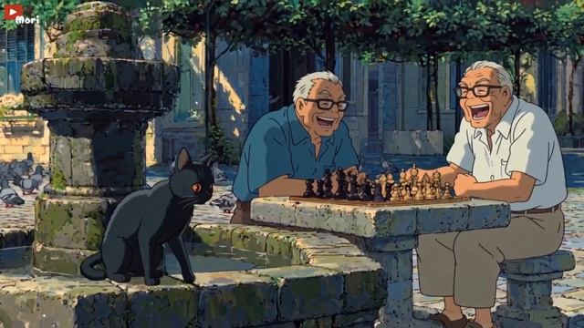 The Black Cat's Morning Stroll 🐈⬛   Relaxing Lofi ASMR For Stress Relief - MoriWhispers