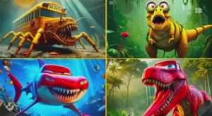 МУЛЬТИКИ ПРО МАШИНКИ и МОНСТРОВ 🏎️ МОЛНИЯ МАККУИН АКУЛА против МИНЬОНА ДИНОЗАВРА под COFFIN DANCE