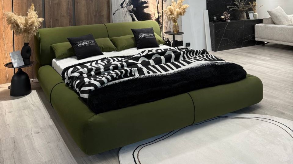 Кровать МОККА от фабрики дизайнерской мягкой мебели ДИВАНОФФ27 (собственное производство)