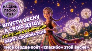 НА ДЕНЬ ПЕСНЮ #124 | ВОЛШЕБНАЯ ПЕСНЯ-АФФИРМАЦИЯ БЛАГОДАРНОСТИ | моё сердце поёт «спасибо» этой весне