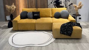 Диван ШЭР с пуфом  от фабрики дизайнерской мягкой мебели ДИВАНОФФ27 (собственное производство)