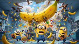 ВЗРЫВ ГИГАНТСКОГО БАНАНА В ЛАБОРАТОРИИ! 😱 МИНЬОНЫ В ПАНИКЕ! | Веселый мультик про миньонов