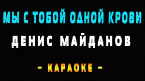 Караоке Денис Майданов - Мы с тобой одной крови