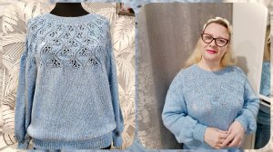 Джемпер «Морозные узоры». Расскажу, как вязала 🧶