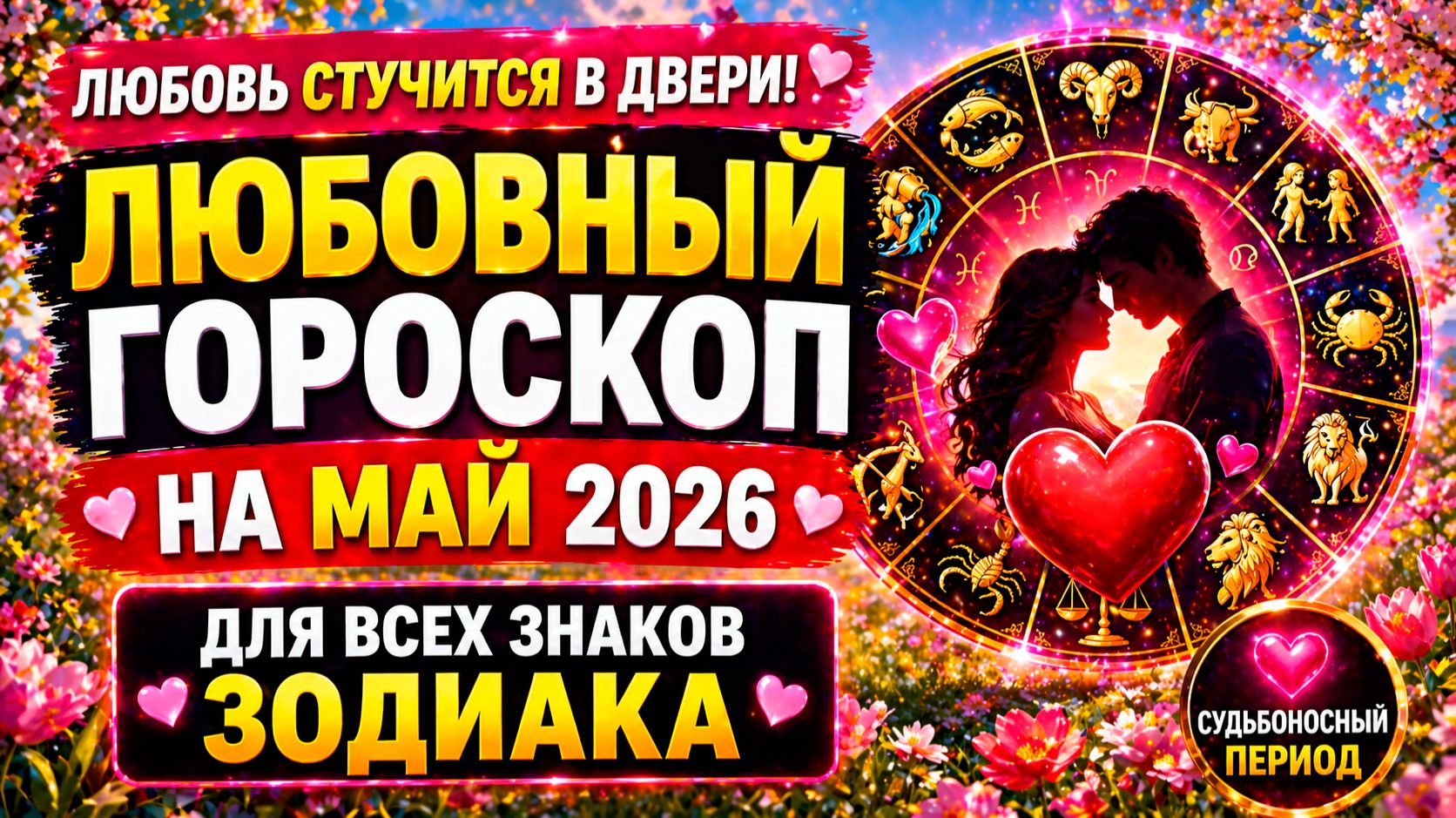 Любовный гороскоп на май 2026 для всех знаков Зодиака