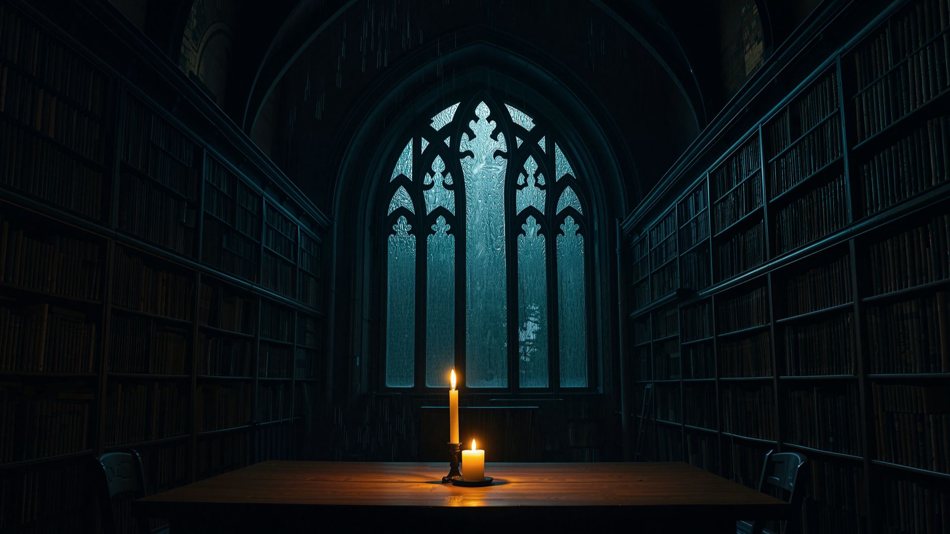 Мрачная академическая музыка для обучения и отдыха ☕ Дождливая ночь в готической библиотеке [30 мин]