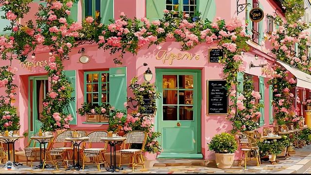 𝐏𝐚𝐫𝐢𝐬 𝐅𝐥𝐨𝐰𝐞𝐫 𝐂𝐚𝐟𝐞́ 𝐌𝐨𝐫𝐧𝐢𝐧𝐠 🌸 French Jazz & Soft Piano | Relaxing Coffee Shop