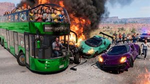 BeamNG Drive - Аварии на перекрестке автомобилей