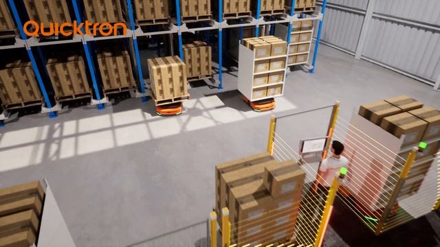 Quicktron — более эффективный способ обработки паллет - верхнее хранение, нижний отбор в автоматиз