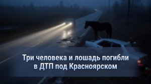 В Шарыповском округе Трагедия на дороге унесла жизни трех молодых людей и животного