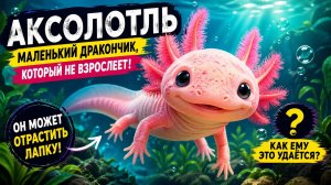 АКСОЛОТЛЬ НЕ ВЗРОСЛЕЕТ?! Он отращивает лапу! | Познавательная История | Мультик |