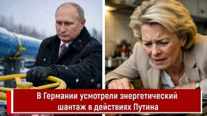 В Германии усмотрели энергетический шантаж в действиях Путина