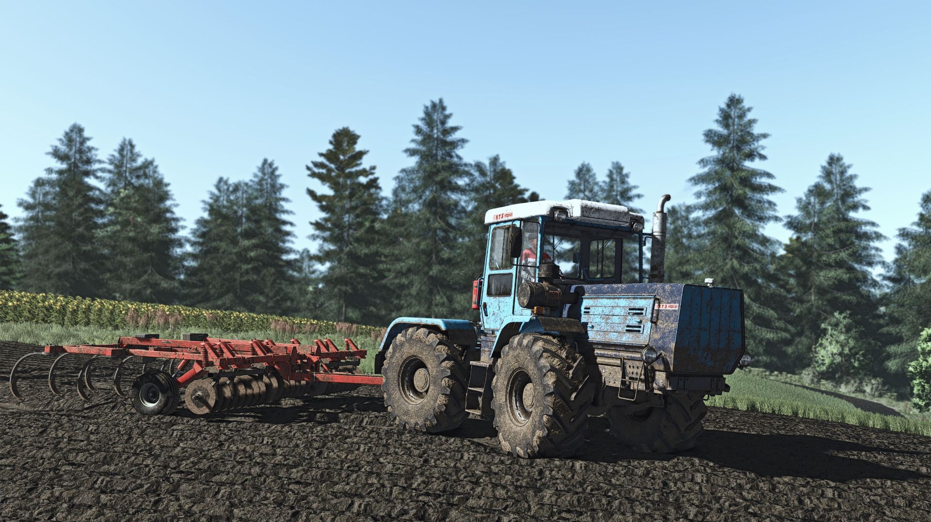 FS25 Kolonia. ХТЗ-17221 на разработке полей.