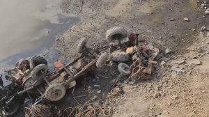 Трактор свалился в карьер. Пакистан. Подъём и эвакуация