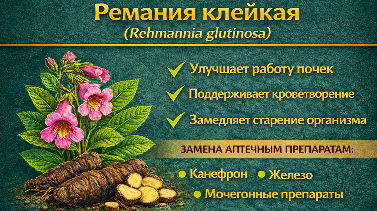 Ремания клейкая (Rehmannia Glutinosa) - порошок