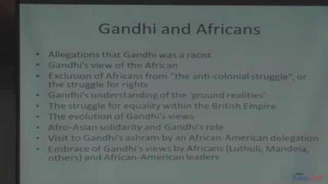 Vinay Lal - Moral & Political Thought of Gandhi, Lecture 6 of 19, April 14, 2026