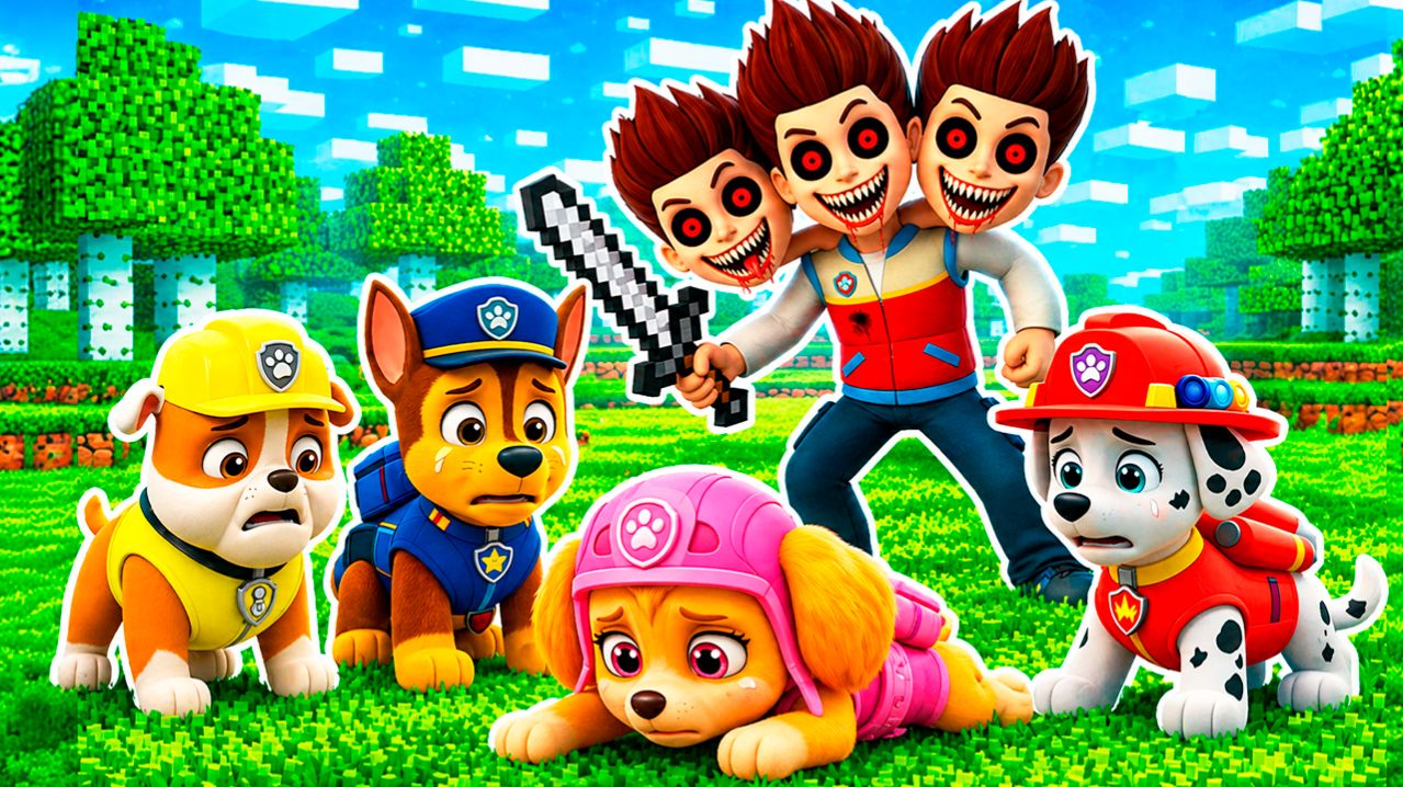 ТРЁХГОЛОВЫЙ РАЙДЕР ЕХЕ НАПАЛ НА ЩЕНЯЧИЙ ПАТРУЛЬ СКАЙ ГОНЩИК МАРШАЛ ЧТО СЛУЧИЛОСЬ в МАЙНКРАФТ МУЛЬТИК