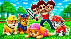 ТРЁХГОЛОВЫЙ РАЙДЕР ЕХЕ НАПАЛ НА ЩЕНЯЧИЙ ПАТРУЛЬ СКАЙ ГОНЩИК МАРШАЛ ЧТО СЛУЧИЛОСЬ в МАЙНКРАФТ МУЛЬТИК