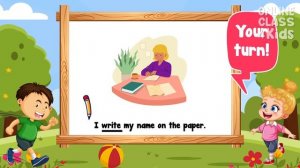 School Action  Verbs Learn English Vocabulary Fun ESL Educational