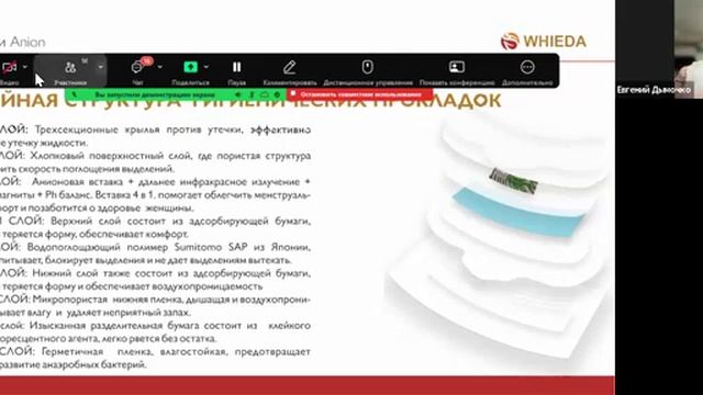 WHIEDA Здоровая женщина - здоровая нация Анионовые прокладки Евгений Дымочко