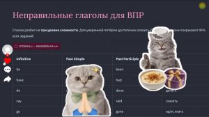 ВПР-2026 по английскому языку. Неправильные глаголы в Past Simple